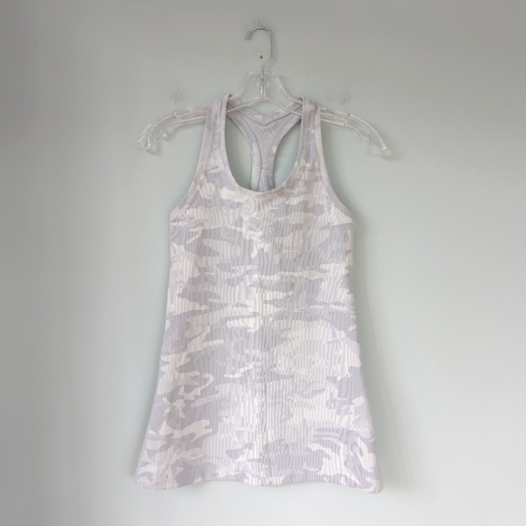 Lululemon Gray Camo Print Cool Racerback Ribbed Tank Top - Picture 7 of 10